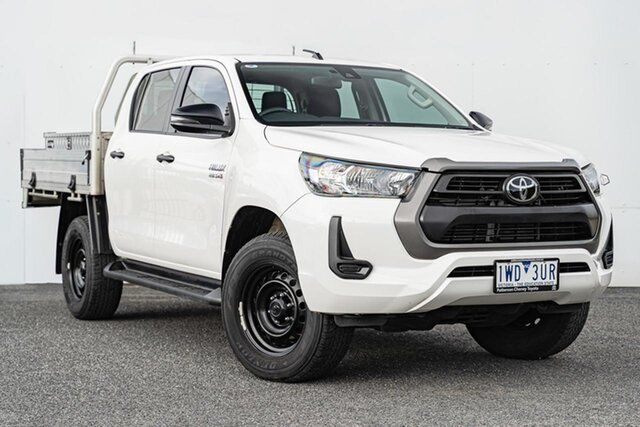 Used Toyota Hilux GUN126R SR Double Cab Keysborough, 2020 Toyota Hilux GUN126R SR Double Cab White 6 Speed Sports Automatic Cab Chassis
