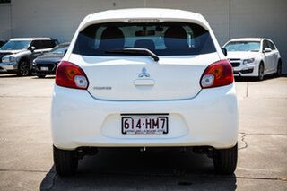 2013 Mitsubishi Mirage LA MY14 ES White 1 Speed Constant Variable Hatchback.