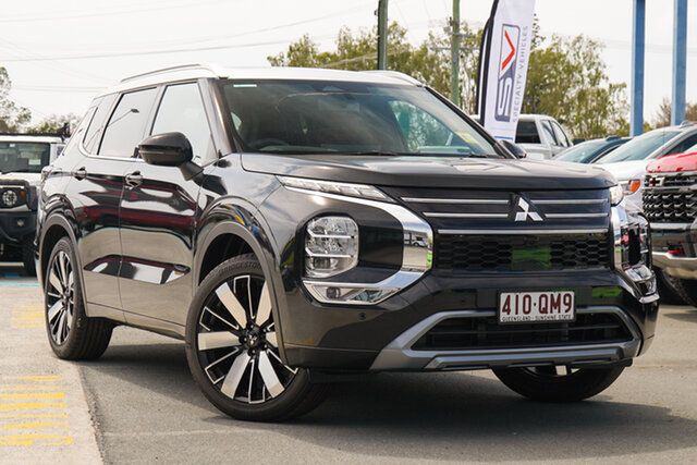 Demo Mitsubishi Outlander ZM MY25 Exceed Tourer AWD Aspley, 2025 Mitsubishi Outlander ZM MY25 Exceed Tourer AWD Black Diamond 8 Speed Constant Variable Wagon