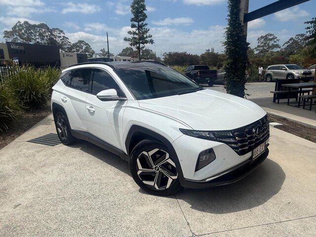 Used Hyundai Tucson NX4.V1 MY22 Highlander AWD Cooroy, 2022 Hyundai Tucson NX4.V1 MY22 Highlander AWD White 8 Speed Sports Automatic Wagon