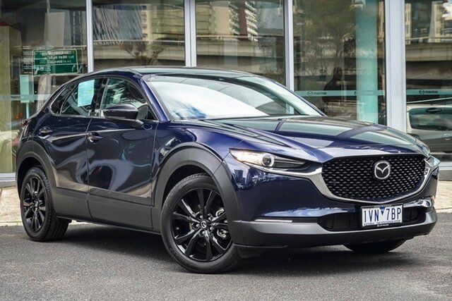 Used Mazda CX-30 DM2W7A G20 SKYACTIV-Drive Touring SP South Melbourne, 2022 Mazda CX-30 DM2W7A G20 SKYACTIV-Drive Touring SP Deep Crystal Blue 6 Speed Sports Automatic