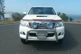 2013 Toyota Hilux KUN26R MY12 SR5 Double Cab White 4 Speed Automatic Utility.