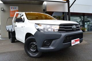 2022 Toyota Hilux TGN121R Workmate 4x2 White 6 Speed Sports Automatic Cab Chassis.