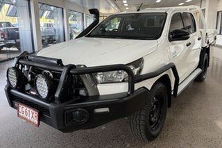 2021 Toyota Hilux GUN126R SR Double Cab White 6 Speed Sports Automatic Cab Chassis