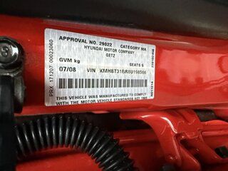 2008 Hyundai Getz TB Upgrade SX Red 4 Speed Automatic Hatchback