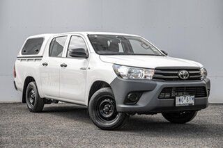 2022 Toyota Hilux TGN121R Workmate Double Cab 4x2 White 6 Speed Sports Automatic Utility.