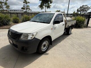 2013 Toyota Hilux TGN16R MY12 Workmate 4x2 White 4 Speed Automatic Cab Chassis.