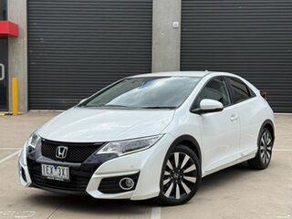 2015 Honda Civic 9th Gen MY15 VTi-L White 5 Speed Sports Automatic Hatchback.
