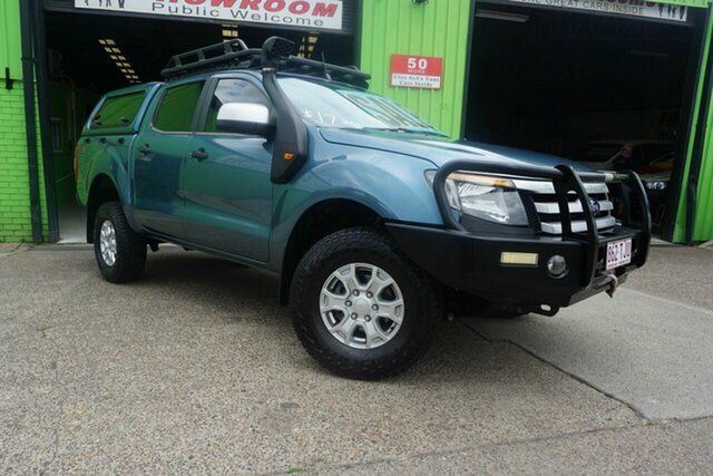Used Ford Ranger PX XLS Double Cab Slacks Creek, 2013 Ford Ranger PX XLS Double Cab Blue 6 Speed Manual Double Cab