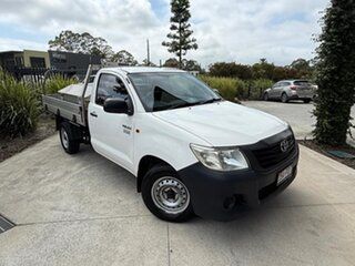 2013 Toyota Hilux TGN16R MY12 Workmate 4x2 White 4 Speed Automatic Cab Chassis.