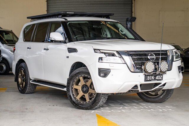 Used Nissan Patrol Y62 Series 5 MY20 TI Aspley, 2020 Nissan Patrol Y62 Series 5 MY20 TI White 7 Speed Sports Automatic Wagon