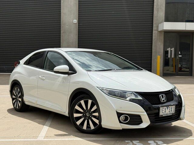 Used Honda Civic 9th Gen MY15 VTi-L Thomastown, 2015 Honda Civic 9th Gen MY15 VTi-L White 5 Speed Sports Automatic Hatchback