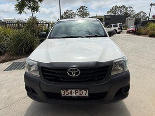 2013 Toyota Hilux TGN16R MY12 Workmate 4x2 White 4 Speed Automatic Cab Chassis