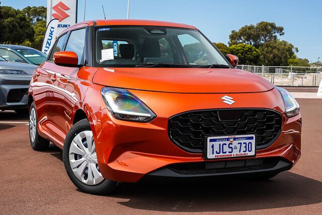 Demo Suzuki Swift UZ Hybrid Rockingham, 2025 Suzuki Swift UZ Hybrid Flame Orange 5 Speed Manual Hatchback