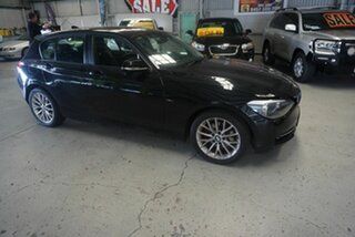 2014 BMW 1 Series F20 MY0713 118i Steptronic Black 8 Speed Sports Automatic Hatchback.