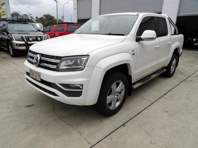 Used Volkswagen Amarok 2H MY18 TDI550 4MOTION Perm Highline Carrara, 2018 Volkswagen Amarok 2H MY18 TDI550 4MOTION Perm Highline White 8 Speed Automatic Utility