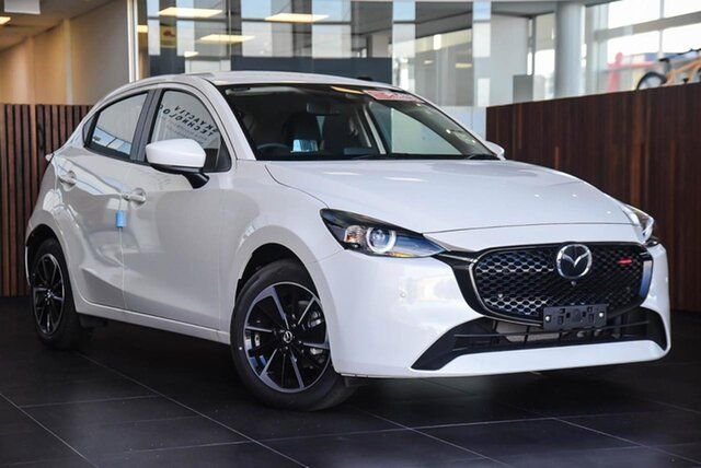 New Mazda 2 DJ2HAA G15 SKYACTIV-Drive GT Osborne Park, 2025 Mazda 2 DJ2HAA G15 SKYACTIV-Drive GT Snowflake White Pearl 6 Speed Sports Automatic Hatchback