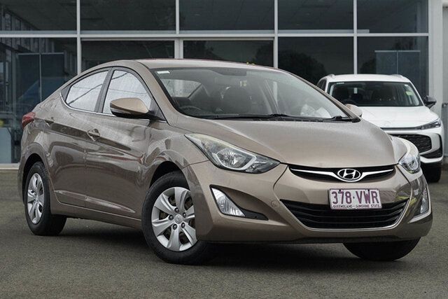 Used Hyundai Elantra MD3 Active Toowoomba, 2015 Hyundai Elantra MD3 Active Gold 6 Speed Sports Automatic Sedan