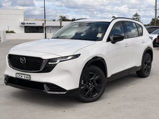 2026 Mazda CX-5 KM0HA0 G25 SKYACTIV-Drive i-ACTIV AWD Akera Rhodium White 6 Speed Sports Automatic.