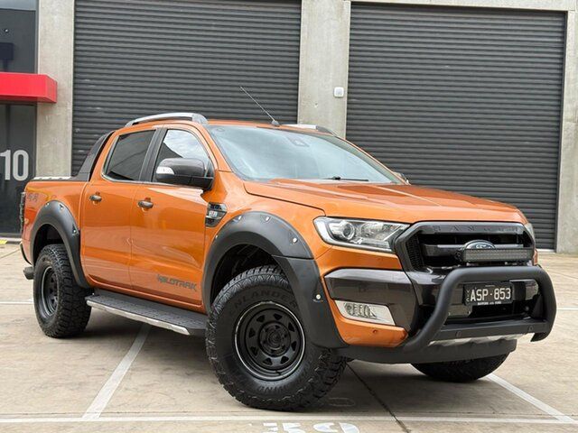Used Ford Ranger PX MkII 2018.00MY Wildtrak Double Cab Thomastown, 2017 Ford Ranger PX MkII 2018.00MY Wildtrak Double Cab Orange 6 Speed Sports Automatic Double Cab
