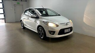 2009 Mazda 2 White Hatchback.