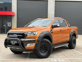 2017 Ford Ranger PX MkII 2018.00MY Wildtrak Double Cab Orange 6 Speed Sports Automatic Double Cab.
