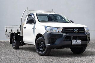 2022 Toyota Hilux TGN121R Workmate 4x2 White 6 Speed Sports Automatic Cab Chassis.