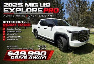 2025 MG U9 EKK1C MY25 Explore Pro 4X4 White 8 Speed Sports Automatic Utility.