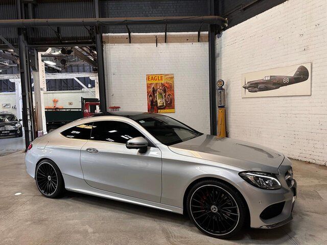 Used Mercedes-Benz C-Class C205 C300 7G-Tronic + Port Melbourne, 2016 Mercedes-Benz C-Class C205 C300 7G-Tronic + Silver 7 Speed Sports Automatic Coupe