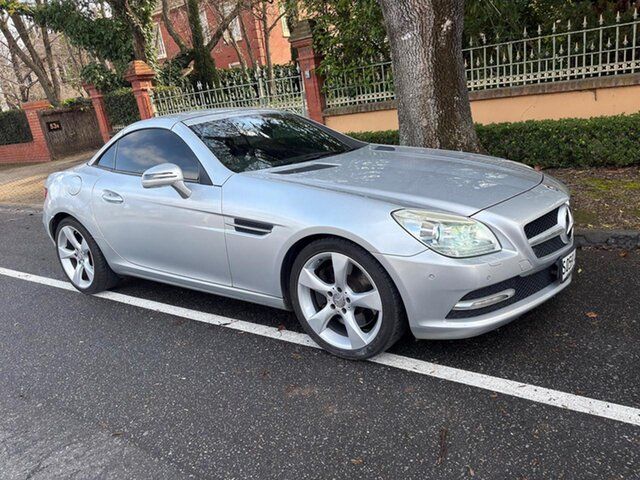 Used Mercedes-Benz SLK-Class R172 SLK350 BlueEFFICIENCY 7G-Tronic + Prospect, 2012 Mercedes-Benz SLK-Class R172 SLK350 BlueEFFICIENCY 7G-Tronic + Silver 7 Speed Sports Automatic