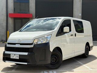 2019 Toyota HiAce KDH201R Crewvan LWB White 4 Speed Automatic Van Wagon.