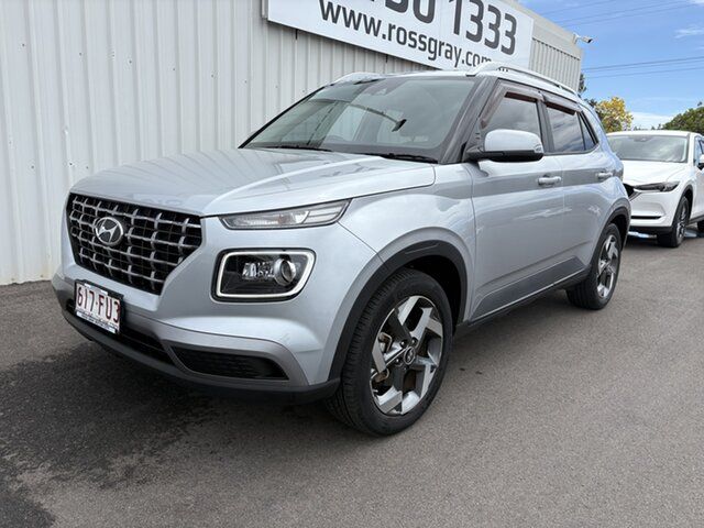 Used Hyundai Venue Qx.v4 MY22 Elite Bundaberg, 2022 Hyundai Venue Qx.v4 MY22 Elite Silver 6 Speed Automatic Wagon