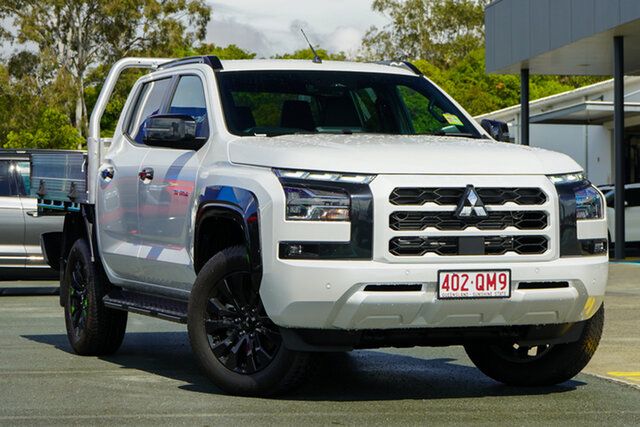 Demo Mitsubishi Triton MV MY25 GSR Double Cab 4x4 Aspley, 2025 Mitsubishi Triton MV MY25 GSR Double Cab 4x4 White Diamond 6 Speed Sports Automatic Cab Chassis