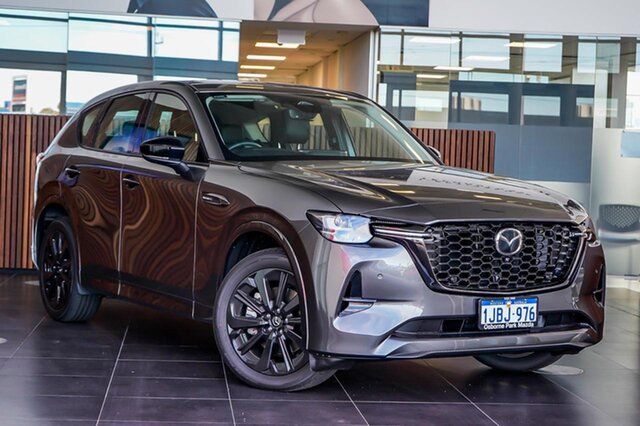 Demo Mazda CX-60 KH0HD G40e Skyactiv-Drive i-ACTIV AWD GT Osborne Park, 2026 Mazda CX-60 KH0HD G40e Skyactiv-Drive i-ACTIV AWD GT Machine Grey 8 Speed