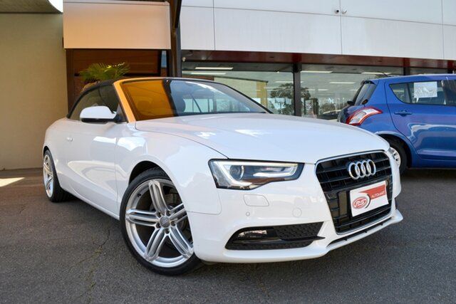 Used Audi A5 8T MY13 Multitronic Fawkner, 2013 Audi A5 8T MY13 Multitronic White 8 Speed Constant Variable Cabriolet