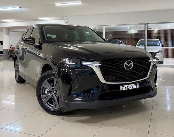 Demo Mazda CX-60 KH0HB P50e SKYACTIV-Drive i-ACTIV AWD Touring Waitara, 2025 Mazda CX-60 KH0HB P50e SKYACTIV-Drive i-ACTIV AWD Touring Black 8 Speed