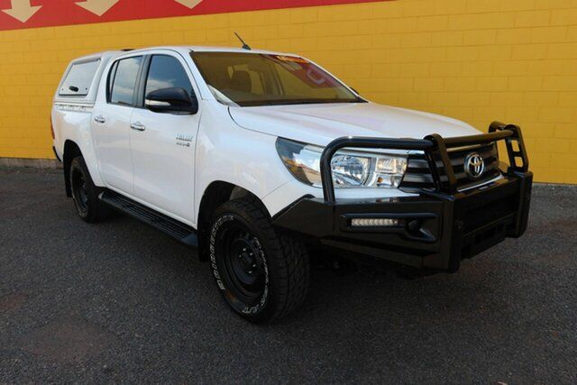 Used Toyota Hilux GUN136R SR Double Cab 4x2 Hi-Rider Winnellie, 2017 Toyota Hilux GUN136R SR Double Cab 4x2 Hi-Rider White 6 Speed Manual Utility