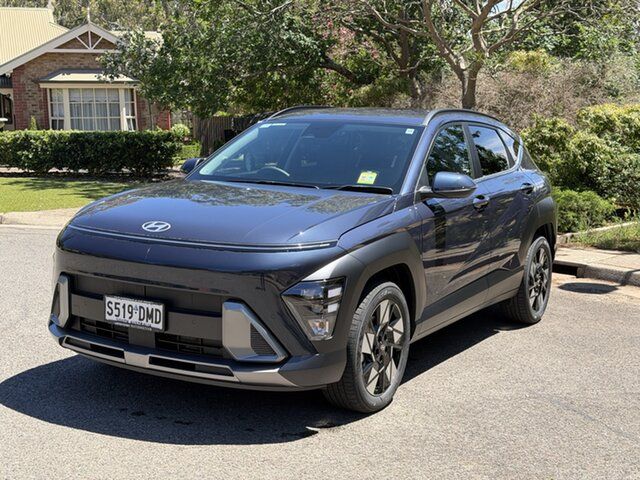 Demo Hyundai Kona SX2.V3 MY27 Hybrid D-CT 2WD Elite St Marys, 2026 Hyundai Kona SX2.V3 MY27 Hybrid D-CT 2WD Elite Denim Blue 6 Speed Sports Automatic Dual Clutch