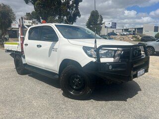 2021 Toyota Hilux GUN126R SR (4x4) White 6 Speed Manual Double Cab Chassis.