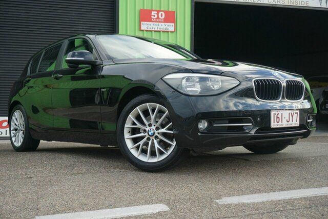 Used BMW 1 Series F20 MY0713 118i Steptronic Slacks Creek, 2014 BMW 1 Series F20 MY0713 118i Steptronic Black 8 Speed Sports Automatic Hatchback