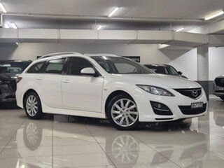 2010 Mazda 6 GH1052 MY10 Classic White 5 Speed Sports Automatic Wagon.