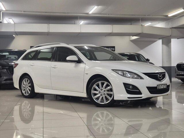 Used Mazda 6 GH1052 MY10 Classic Waitara, 2010 Mazda 6 GH1052 MY10 Classic White 5 Speed Sports Automatic Wagon