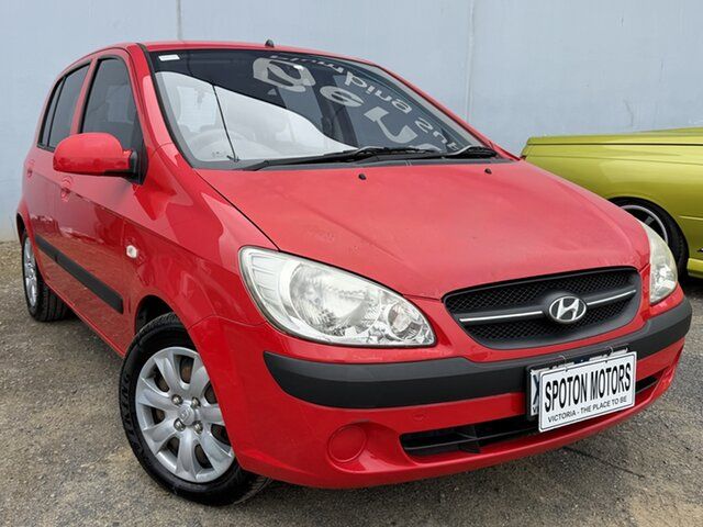 Used Hyundai Getz TB MY09 S Hoppers Crossing, 2009 Hyundai Getz TB MY09 S Red 5 Speed Manual Hatchback