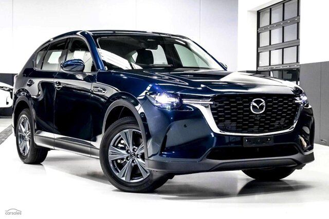 New Mazda CX-60 KH0HB P50e Skyactiv-Drive i-ACTIV AWD Pure Bundamba, 2025 Mazda CX-60 KH0HB P50e Skyactiv-Drive i-ACTIV AWD Pure Deep Crystal Blue 8 Speed