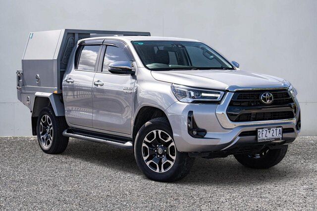 Used Toyota Hilux GUN126R SR5 Double Cab Keysborough, 2022 Toyota Hilux GUN126R SR5 Double Cab Silver 6 Speed Sports Automatic Cab Chassis