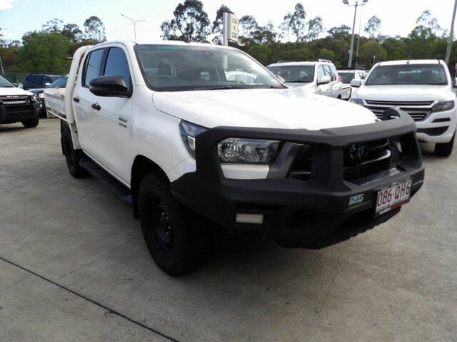 Used Toyota Hilux GUN126R SR Double Cab Carrara, 2021 Toyota Hilux GUN126R SR Double Cab White 6 Speed Sports Automatic Cab Chassis