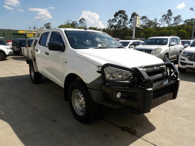 Used Isuzu D-MAX RG MY21 SX Crew Cab Carrara, 2020 Isuzu D-MAX RG MY21 SX Crew Cab White 6 Speed Sports Automatic Cab Chassis