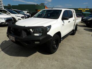 2021 Toyota Hilux GUN126R SR Double Cab White 6 Speed Sports Automatic Cab Chassis