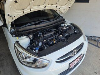 2017 Hyundai Accent RB4 MY17 Active White 6 Speed CVT Auto Sequential Hatchback