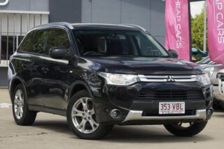 2014 Mitsubishi Outlander ZJ MY14.5 ES 2WD Black 6 Speed Constant Variable Wagon.